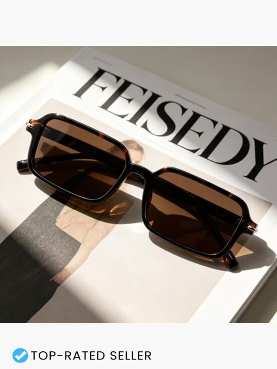 Trendy Rectangle Sunglasses Retro Slim Square Sun Glasses UV400 Protection main image 7